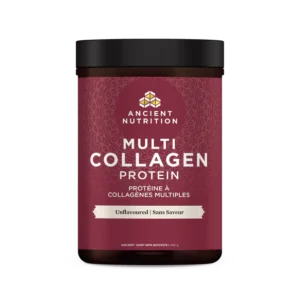 Container of multi-collagen protein powder