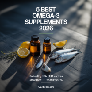 5 best omega-3 fish oil supplements 2026 tested and ranked for heart brain and joint health EPA DHA rTG form IFOS certified ClarityPick