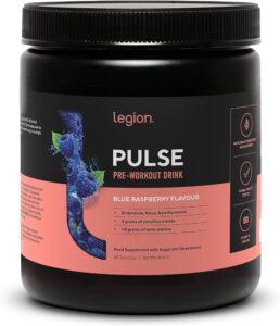 Legion Pulse best high stim pre-workout 2026 350mg caffeine ISO 17025 certified 8g citrulline L-theanine all natural stim-free version