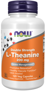 NOW Foods L-Theanine 200mg best sleep supplement anxiety racing mind 2026 calm without drowsiness NPA GMP certified