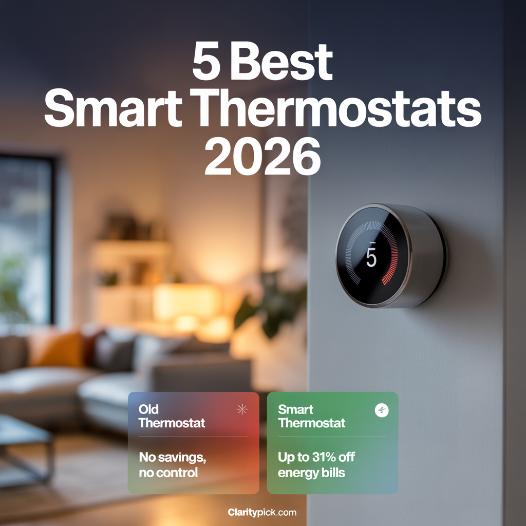5 best smart thermostats 2026 tested and ranked for energy savings and easy setup Ecobee Google Nest Honeywell ClarityPick