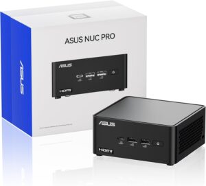 ASUS NUC 14 Pro best Windows mini PC professionals 2026 Intel Core Ultra dual Thunderbolt 4 dual HDMI 2.1 toolless upgradeable 4-monitor