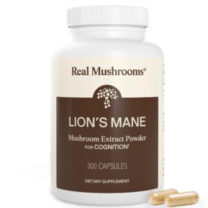 Real Mushrooms Lion's Mane Capsules best overall 2026 100% fruiting body 30% beta glucan NSF certified ConsumerLab top rated no grain filler USDA organic