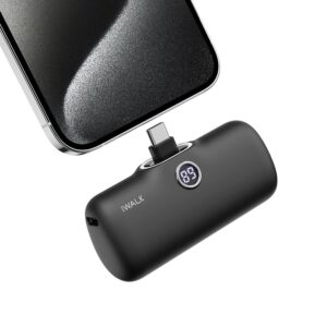 iWALK LinkPod 4 best pocket power bank 2026 4500mAh 20W built-in USB-C plug no cable lipstick size ultra compact travel charger