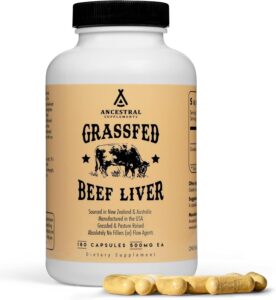 Ancestral Supplements Grass-Fed Beef Liver capsules — best overall beef liver supplement 2026
