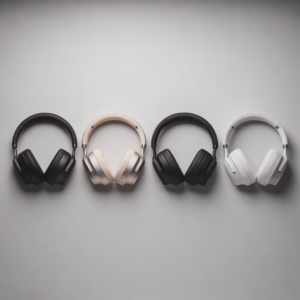 Five premium noise-cancelling headphones from Sony, Bose, Sennheiser, Sonos, and Apple arranged together for a 2026 comparison review