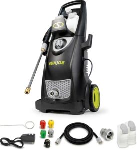 Sun Joe SPX3000 electric pressure washer with hose and nozzles